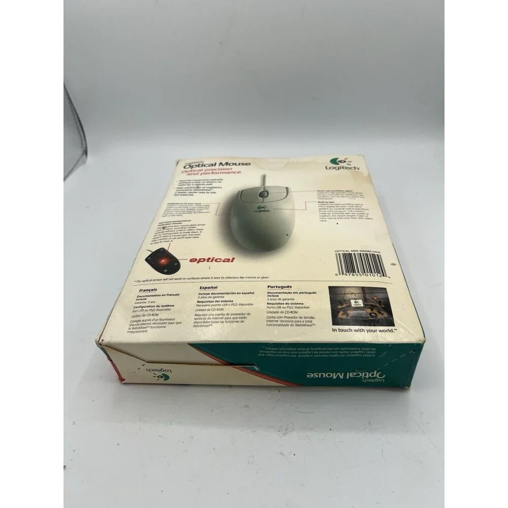 🐁Logitech Optical Corded Mouse 930582-0403 M-BJ58 USB to PS/2 PC Mac New in Box